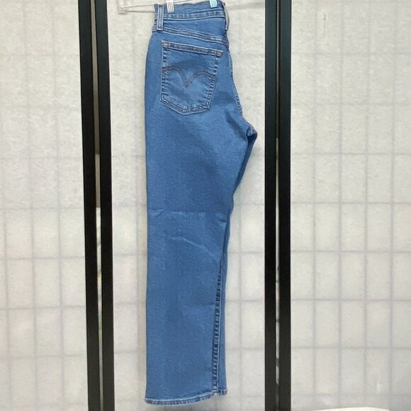 Stretch Vintage Inspired Button Fly Jeans Medium Wash Levi's Wedgie Straight - Picture 6 of 15